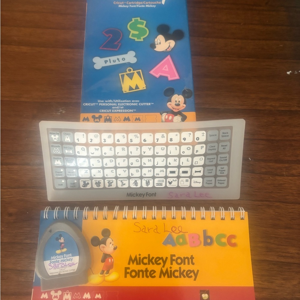 Cricut Mickey Font Keyboard Overlay and Book Set